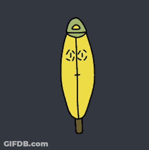 Cartoon Banana Spinning Hat GIF