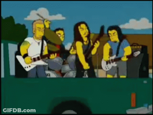 Cartoon Band Playing Instruments GIF