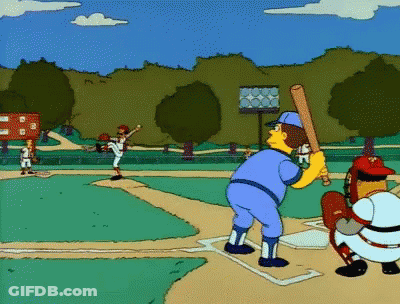Cartoon Baseball Game Man Holding Bat GIF