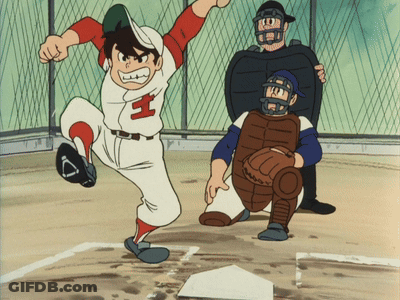 Cartoon Baseball Player With Letter H GIF