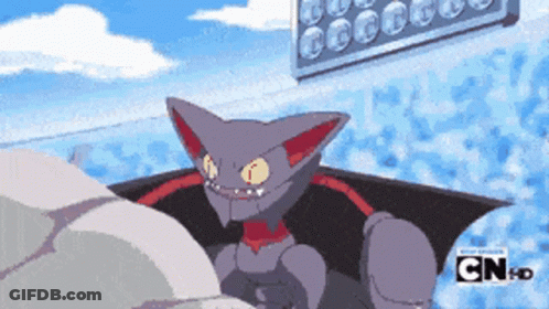 Cartoon Bat With CN Logo GIF