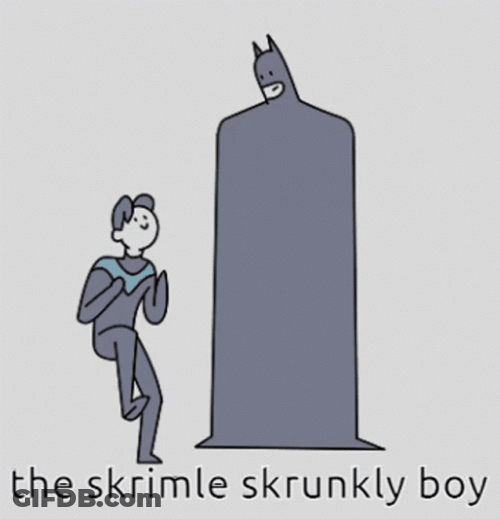 Cartoon Batman Petting Nightwing GIF
