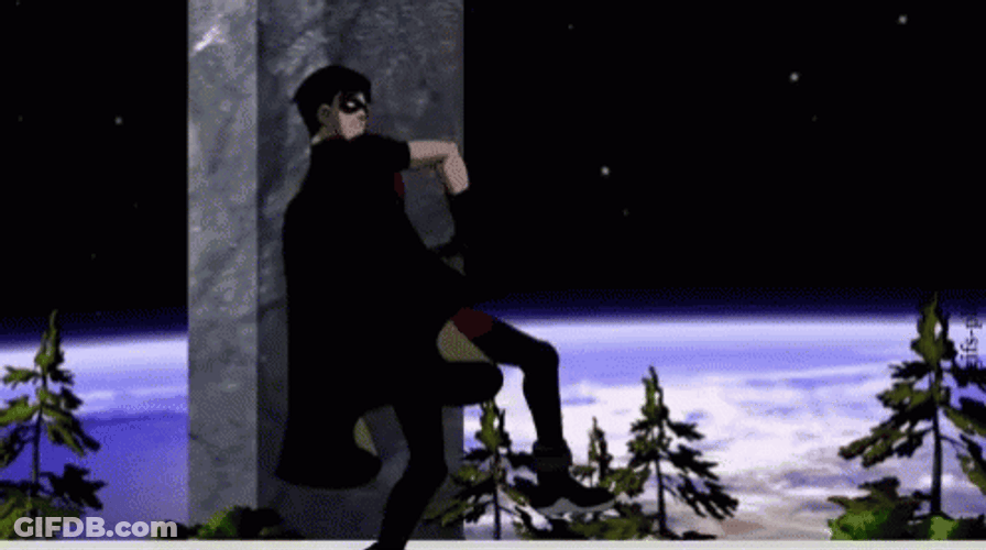 Cartoon Batman Vs, Robin Hood GIF