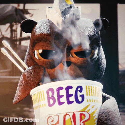 Cartoon Bear Drinking Big Cup GIF