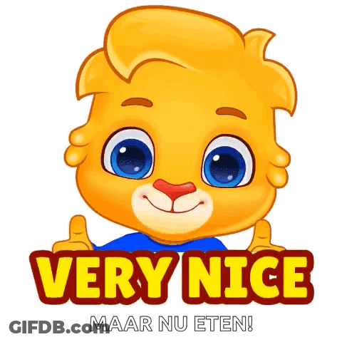 Cartoon Bear Giving Thumbs Up Saying Very Nice GIF