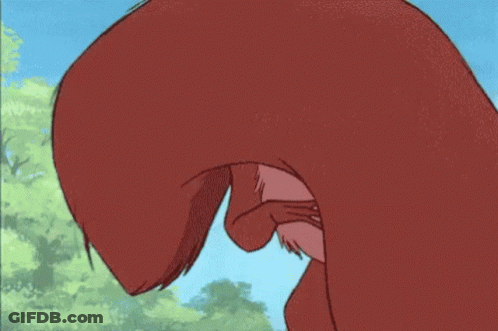 Cartoon Bear Holding Its Head Close Up GIF