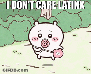 Cartoon Bear Holding Lollipop Says I Don't Care Latinx GIF