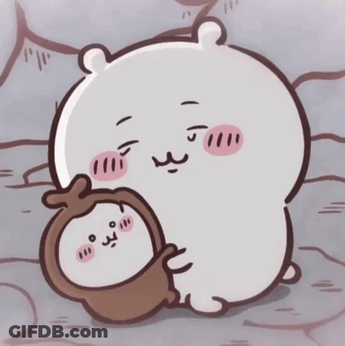 Cartoon Bear Holding Smaller Bear GIF