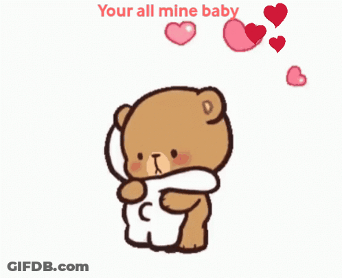 Cartoon Bear Hugging Another Baby GIF
