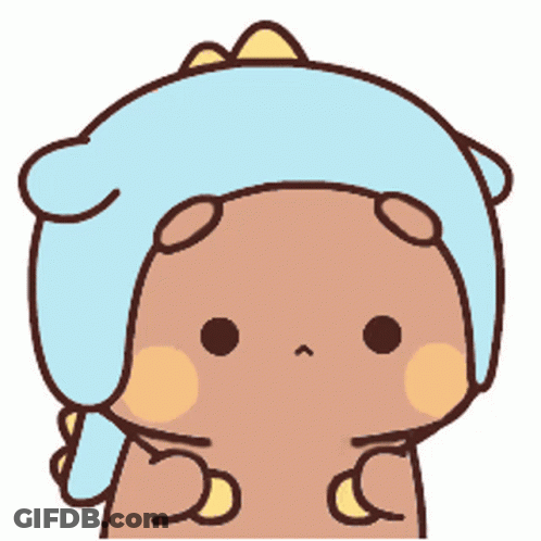 Cartoon Bear In Blue Hat With Crown GIF