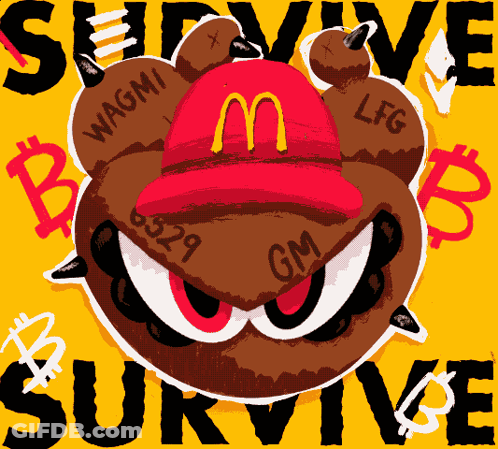 Cartoon Bear In Red McDonald's Hat GIF