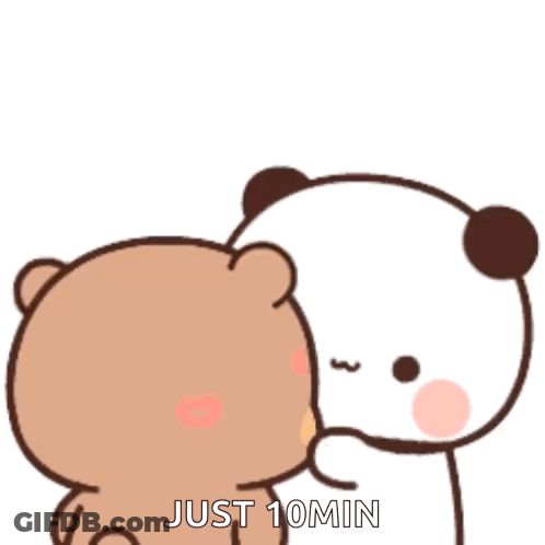 Cartoon Bear Kissing Panda On Cheek GIF