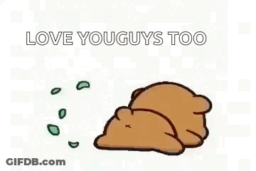 Cartoon Bear Laying Down With Green Cloud GIF