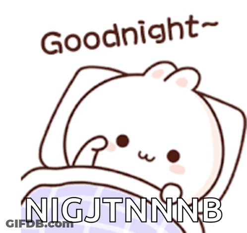 Cartoon Bear Lying In Bed Goodnight GIF