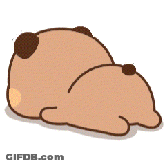 Cartoon Bear Lying On Back Eyes Closed GIF