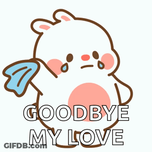 Cartoon Bear Saying Goodbye My Love Sad Face GIF