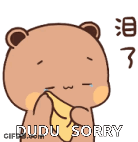 Cartoon Bear Saying Sorry GIF