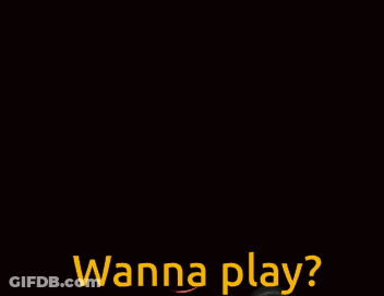 Cartoon Bear Saying Wanna Play GIF