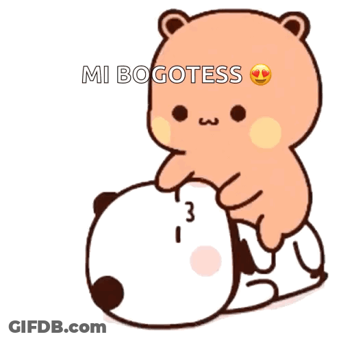 Cartoon Bear Sitting On Another Bear Mi Bogotess GIF