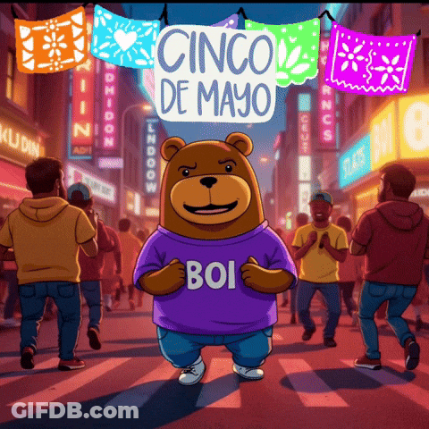 Cartoon Bear Wearing Boi Shirt GIF