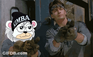 Cartoon Bear Wearing Kimba Beanie GIF