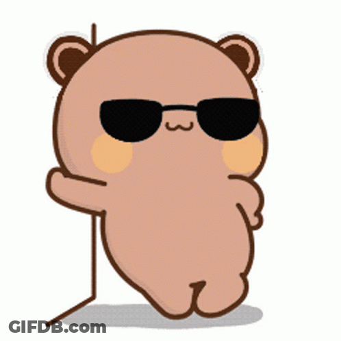 Cartoon Bear Wearing Sunglasses GIF