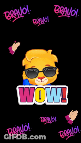Cartoon Bear Wearing Sunglasses Wow GIF