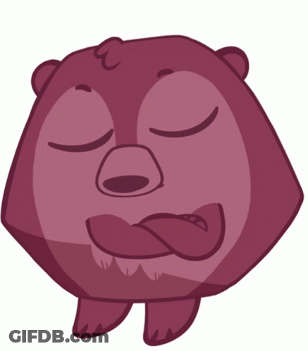 Cartoon Bear With Arms Crossed And Eyes Closed GIF