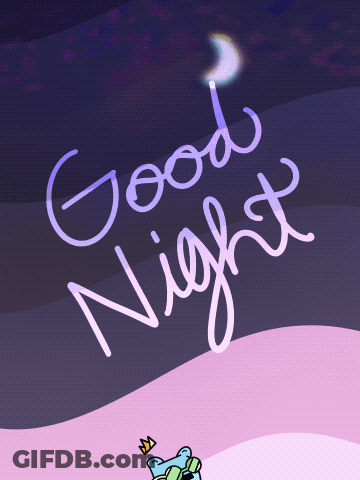 Cartoon Bear With Butterfly Good Night GIF