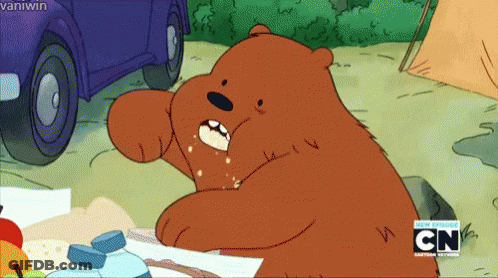 Cartoon Bear With CN GIF