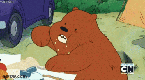 Cartoon Bear With CN GIF