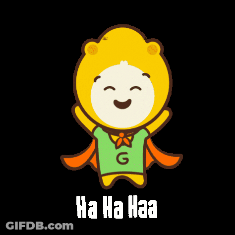 Cartoon Bear With Ha Ha Haa GIF