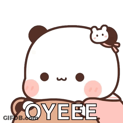 Cartoon Bear With Oyeeee GIF