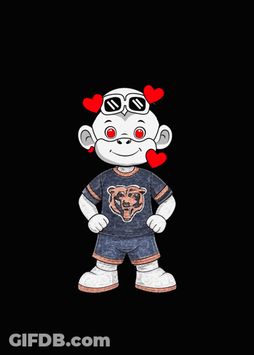 Cartoon Bear With Sunglasses And Bear Shirt GIF