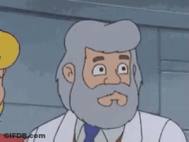 Cartoon Bearded Character Looking At Camera GIF