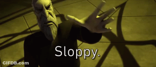 Cartoon Bearded Character Making Sloppy Gesture GIF