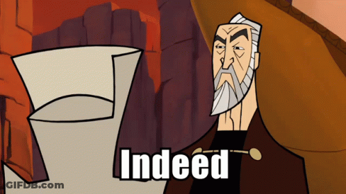 Cartoon Bearded Character Saying Indeed GIF
