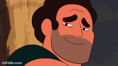 Cartoon Bearded Face Close Up GIF