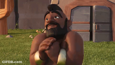 Cartoon Bearded Man Holding Sword GIF
