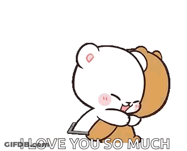 Cartoon Bears Kissing On Cheek GIF