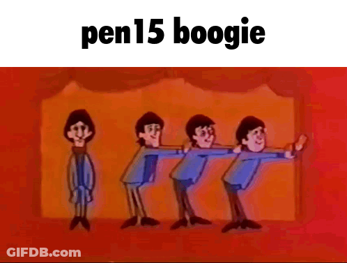 Cartoon Beatles Pen15 Boogie GIF