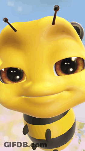 Cartoon Bee Close Up GIF