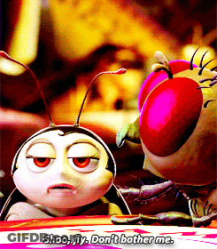 Cartoon Bee Shoo Fly Don't Bother Me GIF