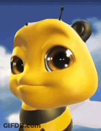 Cartoon Bee With Big Eyes GIF