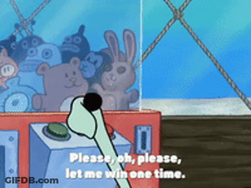 Cartoon Begging Please Oh Please Let Me Win Claw Machine GIF