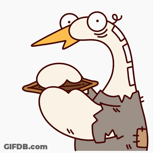 Cartoon Bird Holding Empty Wallet With Question Mark GIF