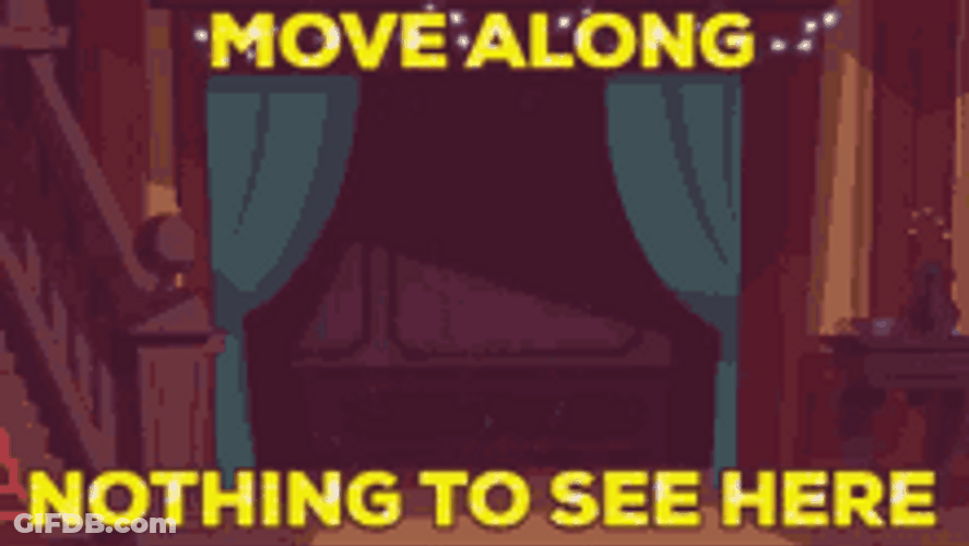 Cartoon Birds Moving Along Nothing To See Here GIF