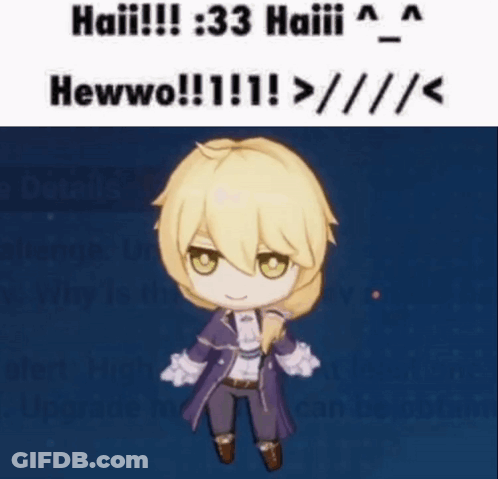 Cartoon Blonde Hair Character Says Haii GIF