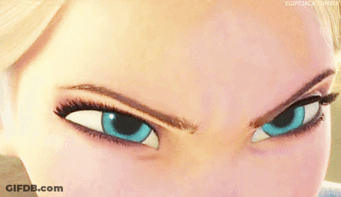 Cartoon Blue Eyes Smirk GIF