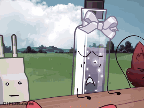 Cartoon Bottle With Bow GIF
